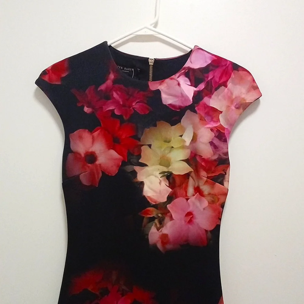 NWT! Ted Baker Catina Cascading Floral Sheath Ted 1(US 4) - Picture 3 of 15